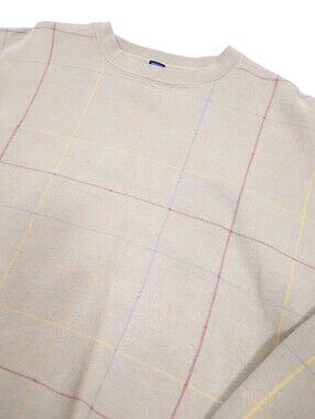 2/$20 Denver Hayes Beige Rainbow Strips Sweatshirt Top Size: M